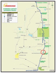 Enbridge Athabasca Pipeline Spill Location