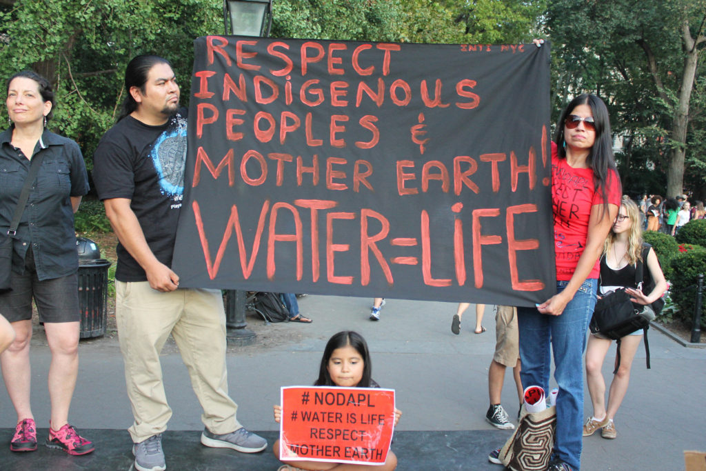 New York City rally in support of Standing Rock Water Protectors. Source: Joe Catron, Flickr.