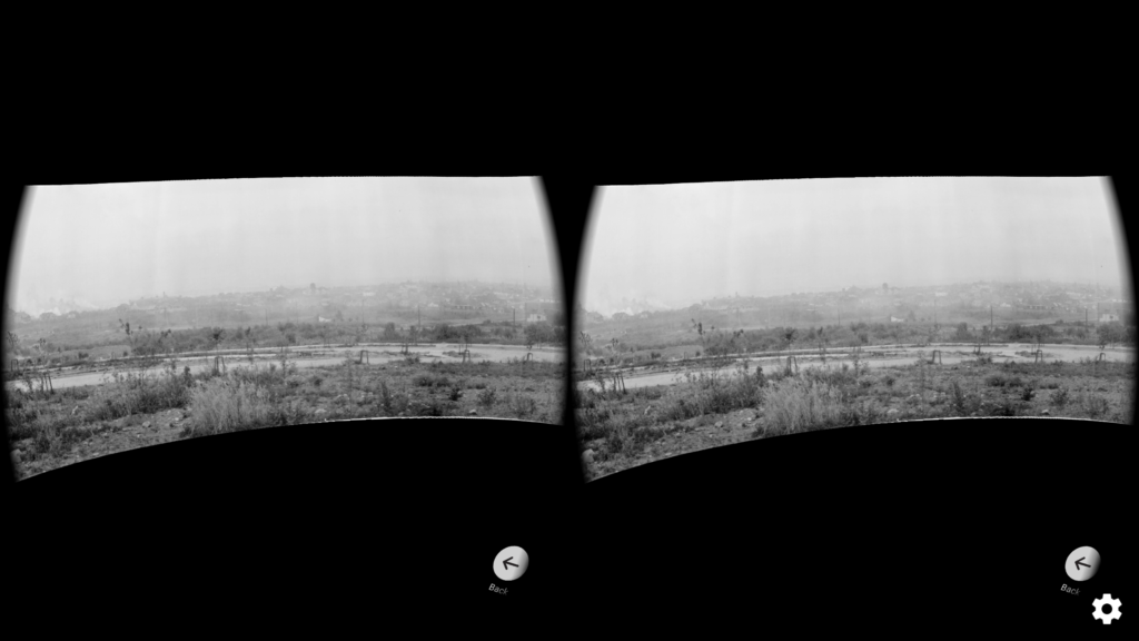 Screenshot of VR view of historical panorama